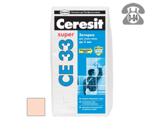 Затирка для плитки Церезит (Ceresit) CE33 Super, роса, 2 кг