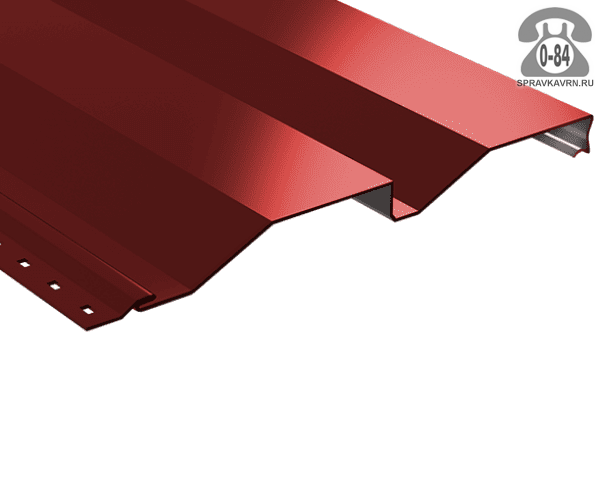 Сайдинг Металл Профиль (МП) корабельная доска металлический (металлосайдинг) Quarzit Lite красный RR 29 0.226 м Россия