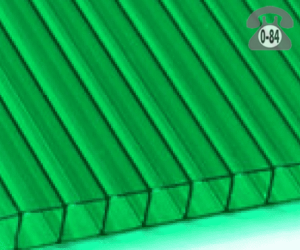 Поликарбонат сотовый зелёный 6 м 2.1 м 8 мм