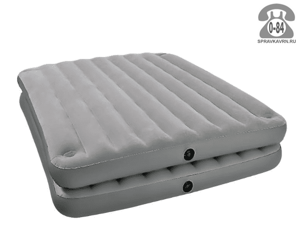 Кровать надувная Интекс (Intex) Pillow Rest Mid-Rise Bed 67744, 203х152х46см