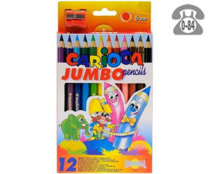 Цветные карандаши Джамбо (Jumbo) цветов 12 картонная коробка