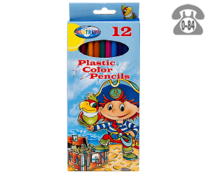 Цветные карандаши Пират цветов 12 картонная коробка