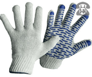 Рабочие перчатки Волна Люкс белые хлопчатобумажные (х/б)