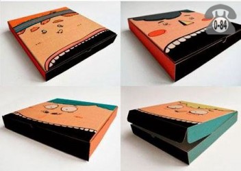 Коробка упаковочная Симплпак картон гофрированный (гофрокартон, гофрокороб) для пиццы треугольная