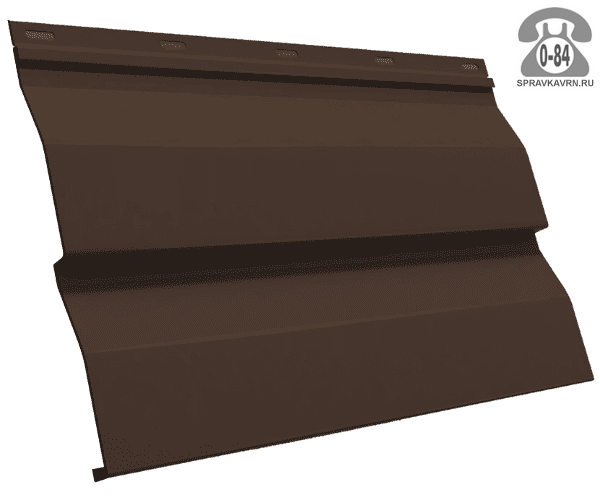 Сайдинг Металл Профиль (МП) корабельная доска металлический (металлосайдинг) полиэстер коричневый шоколад RAL 8017 0.226 м Россия
