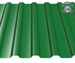 Профнастил С10 зелёный мох
 1100x0.4 мм лакокрасочное (окрашенный)
